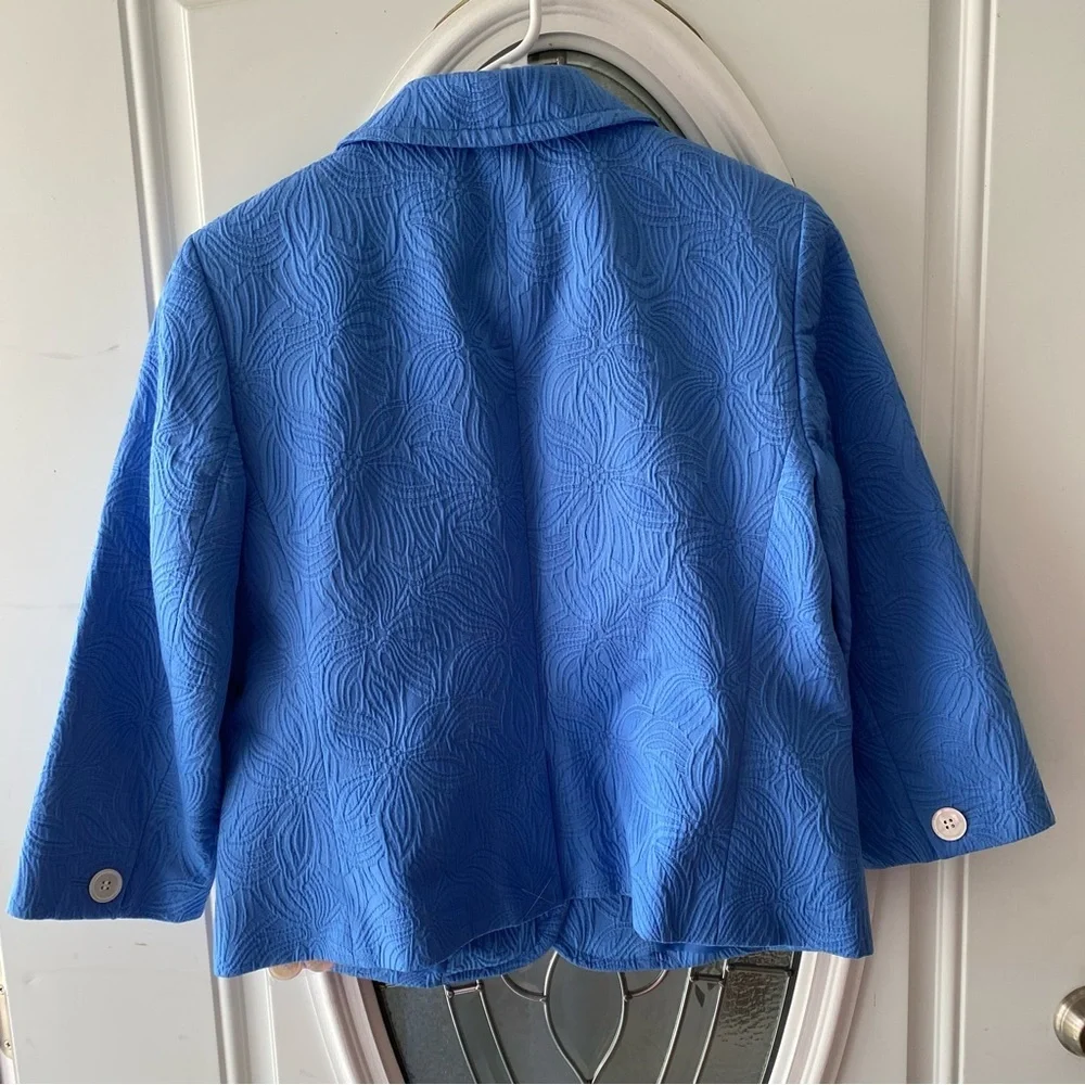 NWT Talbots blazer Blue one button. SZ 12P - Picture 10 of 14